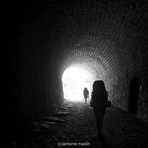 gr70, Cassagnas, tunnel, voie ferrée désaffectée, parc national des Cévennes